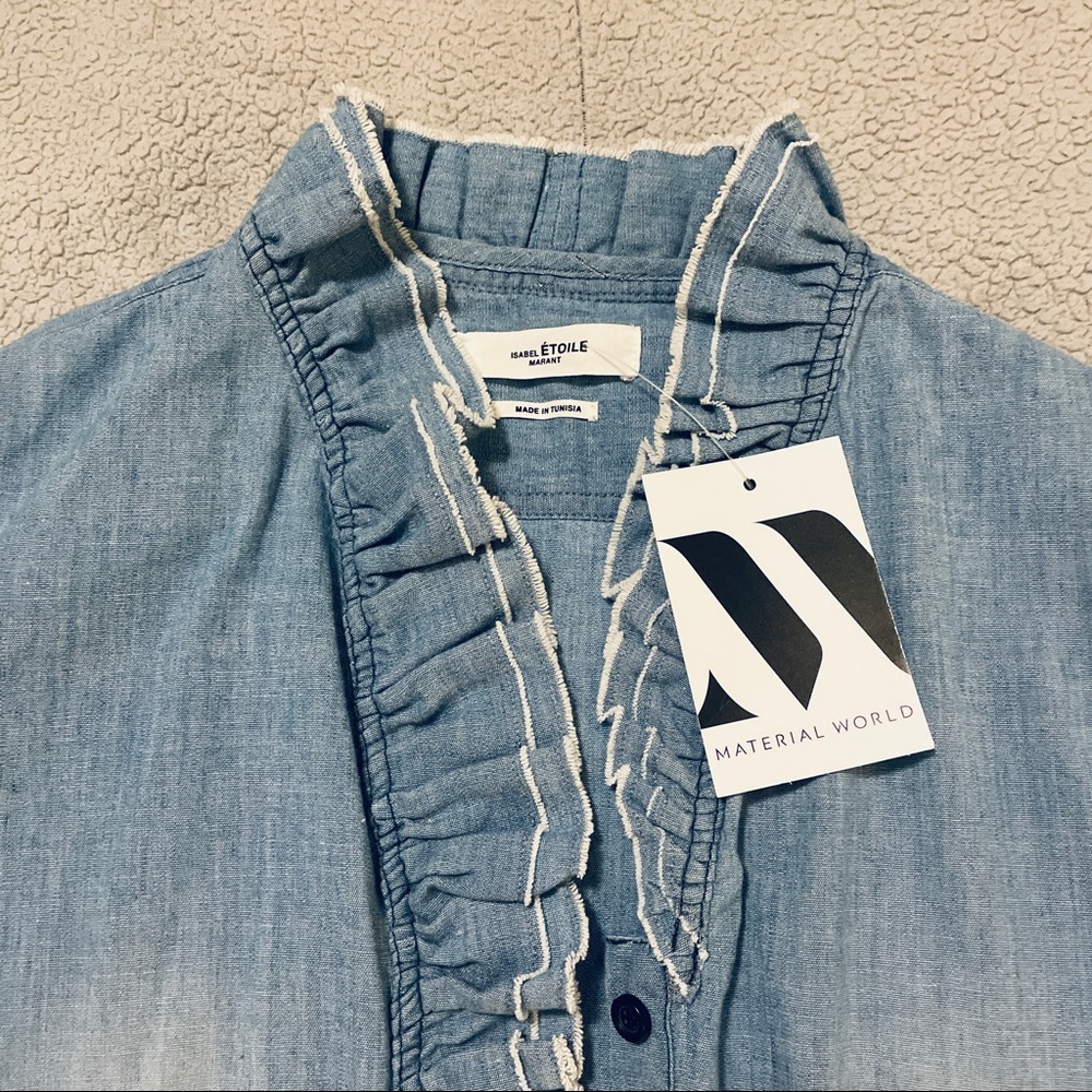 🦋 Isabel Marant Étoile Awendy Button Down Blouse - Picture 3 of 15
